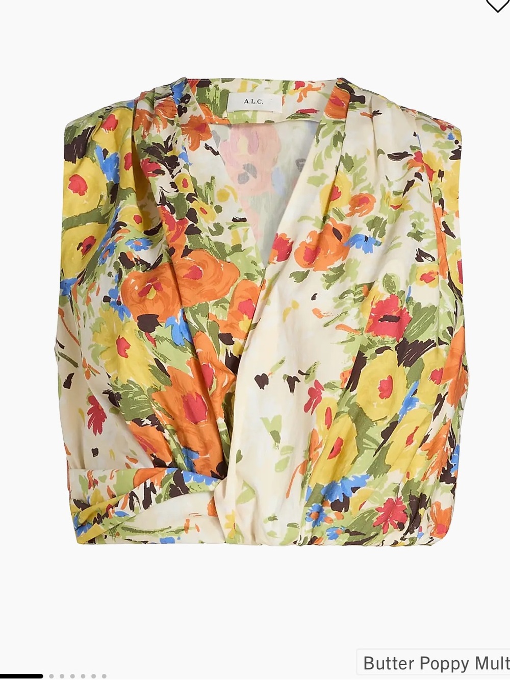 ALC Brooklyn Floral Cotton Crop Top